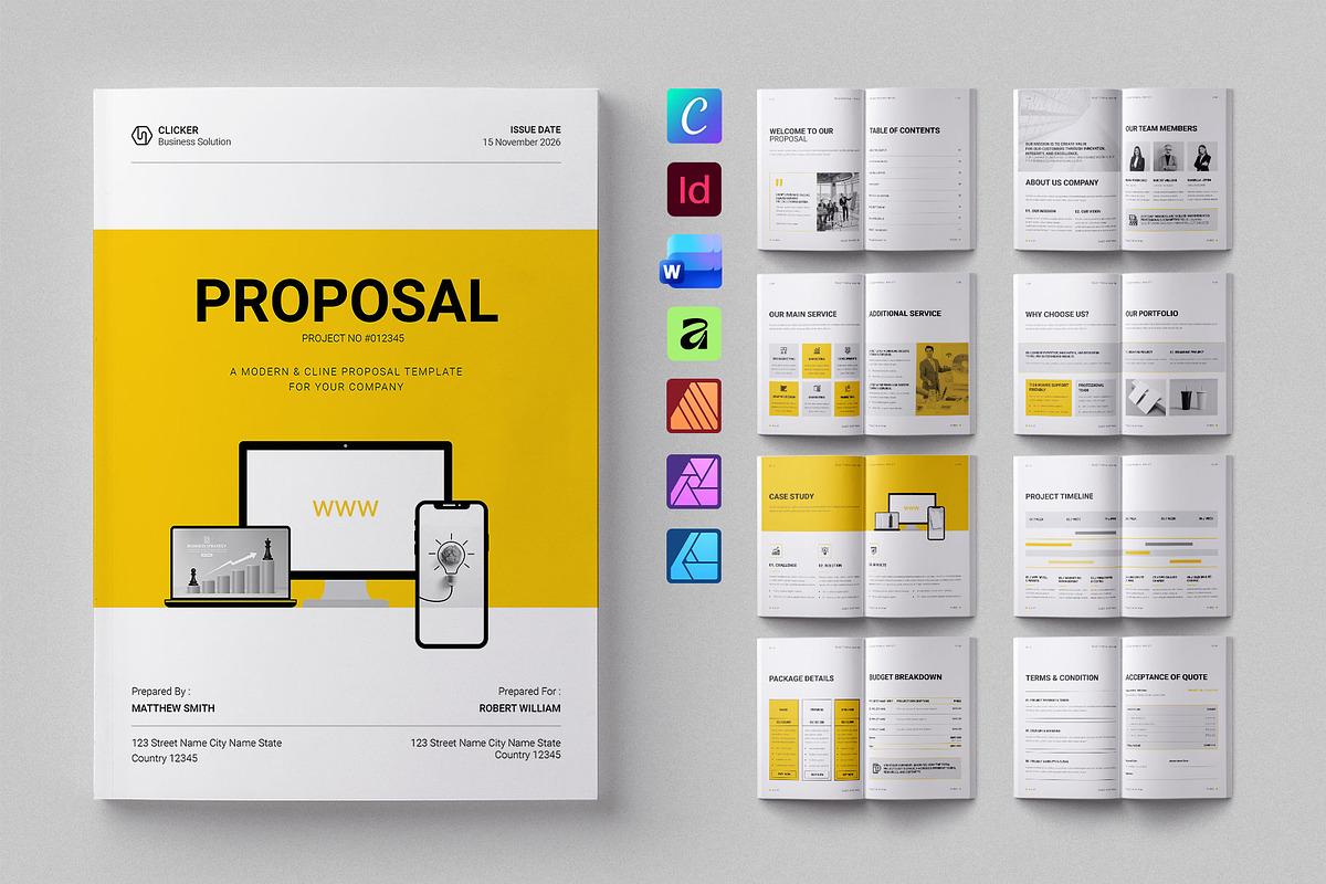 Proposal Bundle 4 in 1, a Brochure Template by ElvinPrint (Photo 11 of 37)