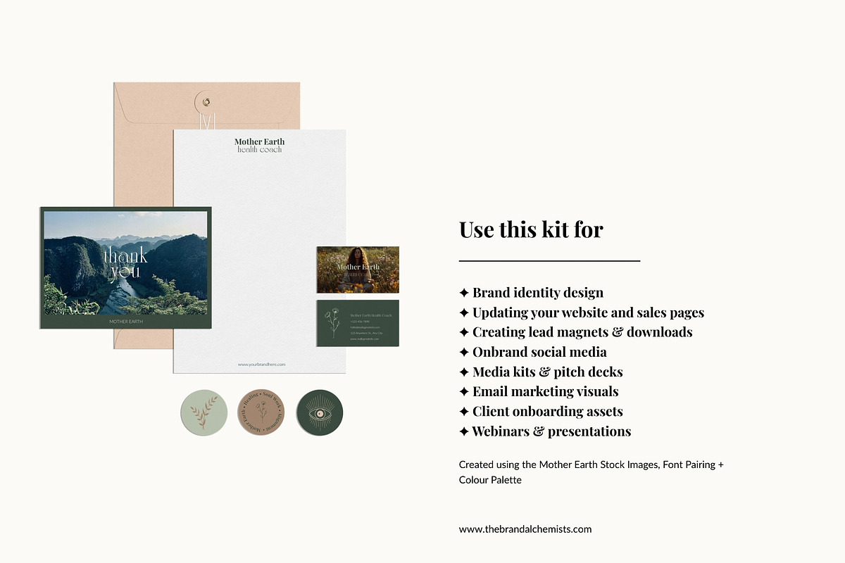 Mother Earth Brand Kit + Stock Images preview 8