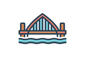 Newcastle gateshead color icon, a Duotone Icon by Creative priyanka