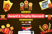 3D Award & Trophy Element, an Object 3D Model by SLAB! Design (Thumbnail 1 of 4)