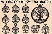 Steampunk Tree of Life Symbol Bundle, an Illustration by yasushie (Thumbnail 1 of 31)