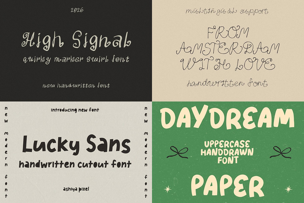 Font Bundle 16 in 1 +extra, a Handwritten Font by Ashiya Pixel (Photo 6 of 7)