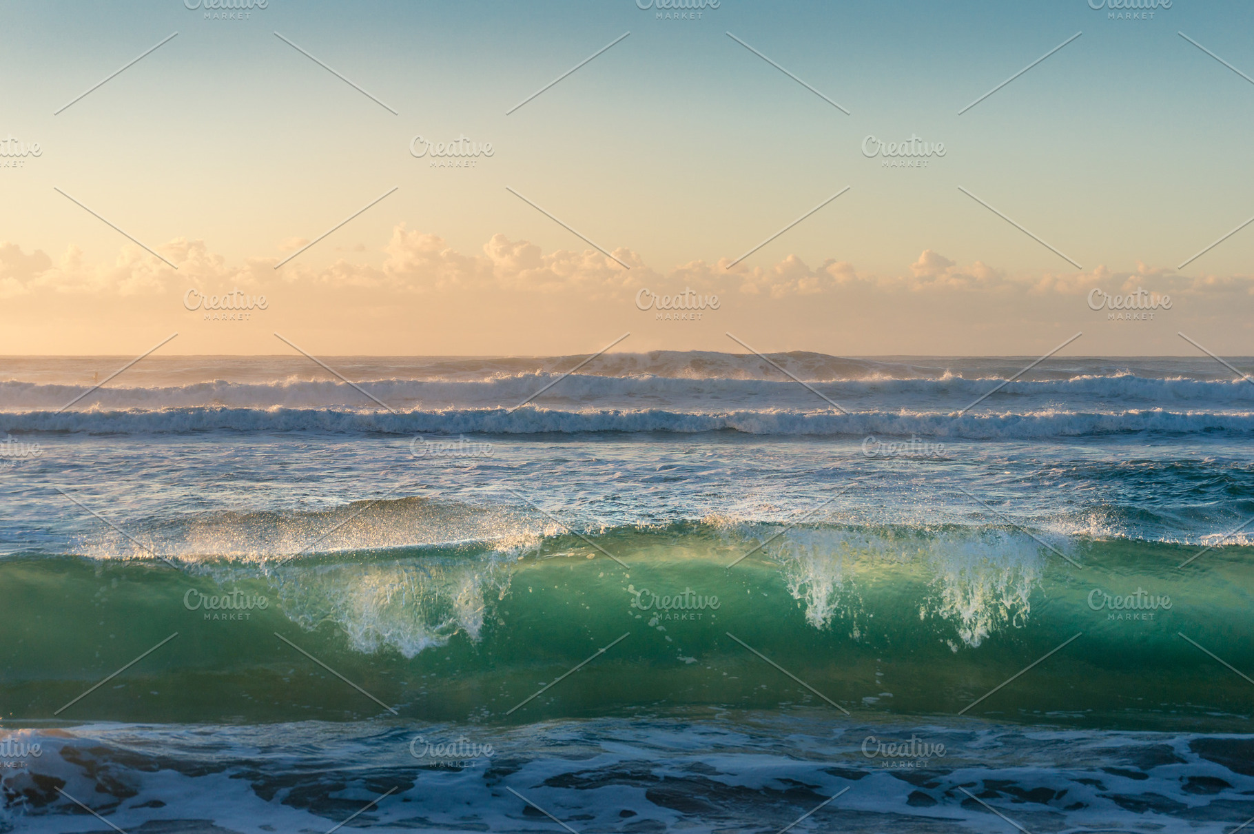 Turquoise blue ocean waves, a Nature Photo by EsmeHelit