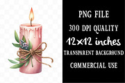 Pink and Black Candles Clipart, an Illustration by Designking (Thumbnail 4 of 5)