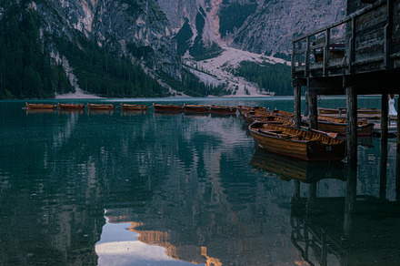 Rowing Boats at Lago di Braies