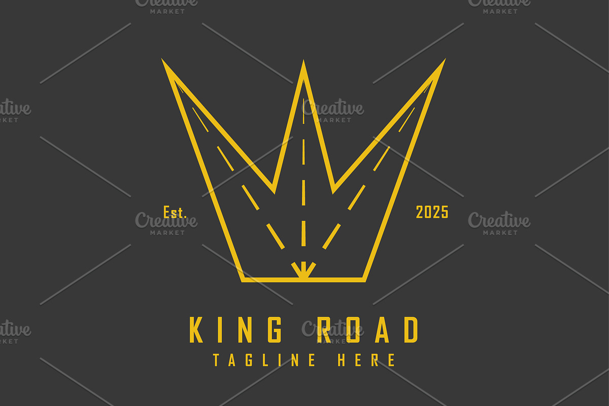 King Road Logo Design Template Icon, a Branding & Logo Template by Morvana Crew