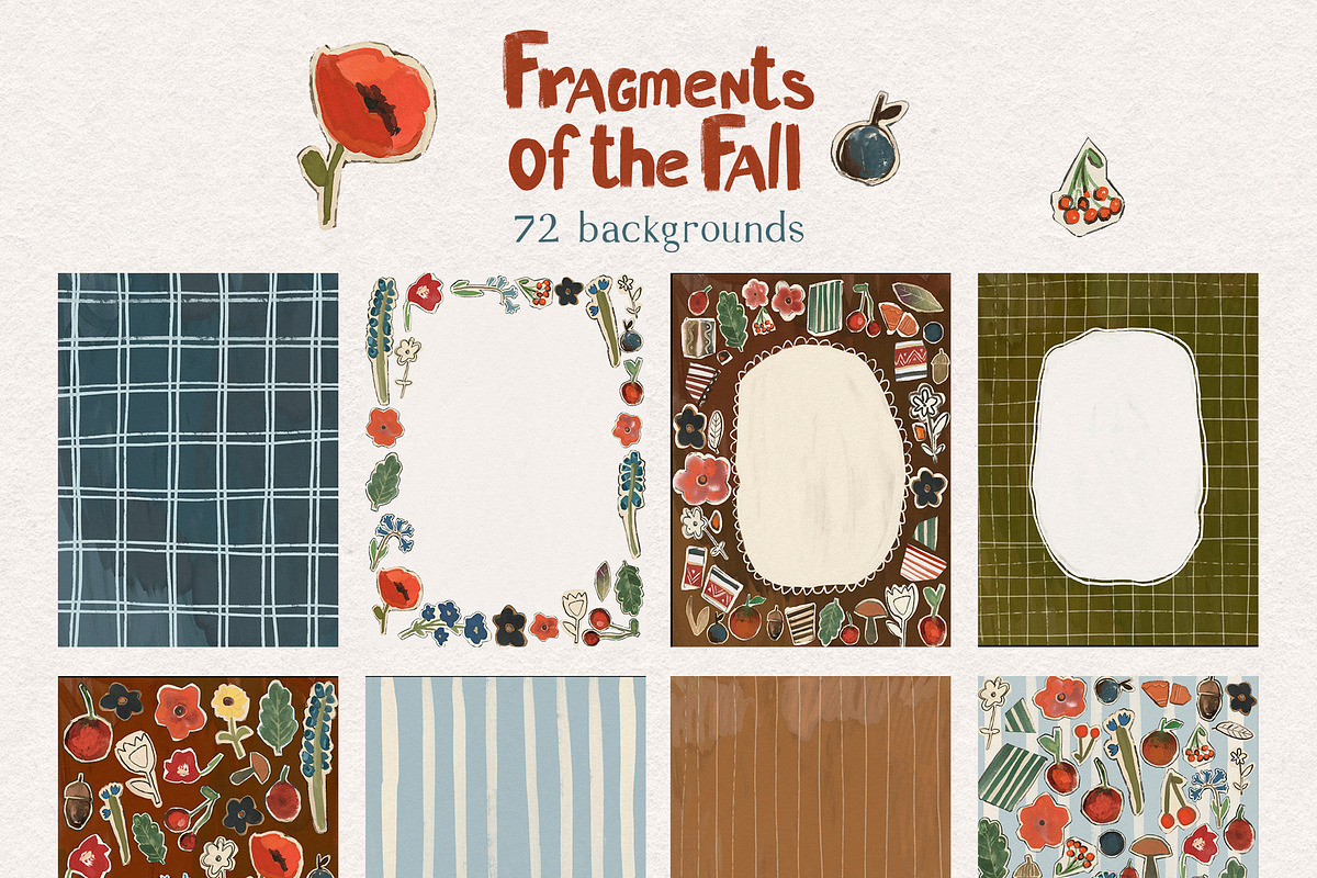 Fall Cottagecore Frames Backgrounds, a Decorative Illustration by whiteheartdesign (Photo 12 of 22)