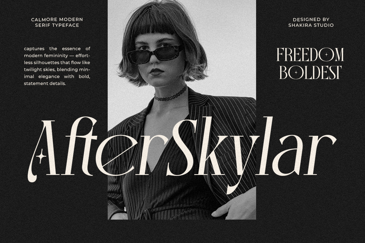 Calmore - Modern Elegant Serif, a Serif Font by Shakira Studio (Photo 6 of 10)