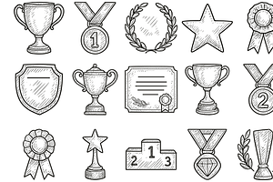 Awards Icon Pack, an Object Graphic by nikagraphic