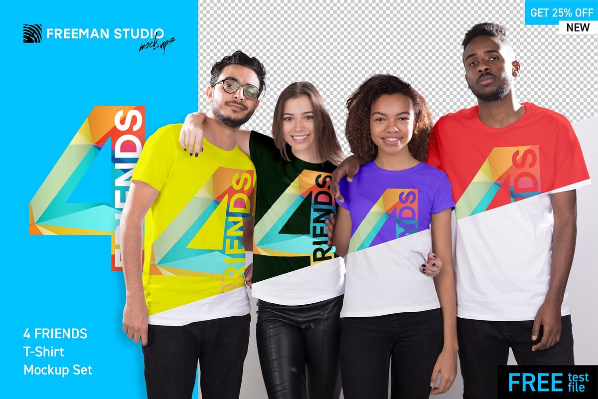 T-Shirt Mock-Up Bundle 2019, a Shirt Mockup by Freeman Studio (Photo 8 of 20)