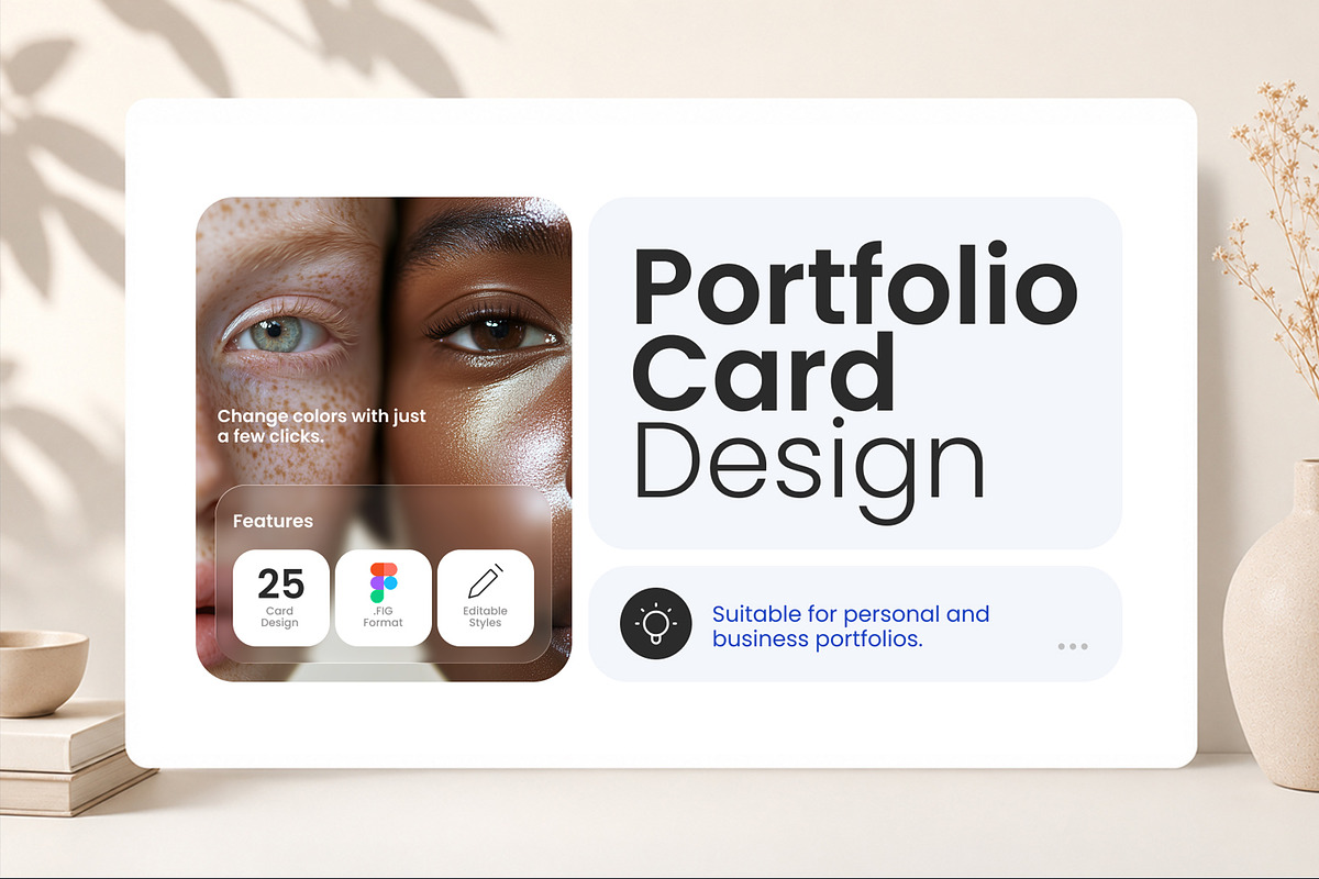 Portfolio Card Design, an UI Kit Template by Pixflow (Photo 1 of 11)