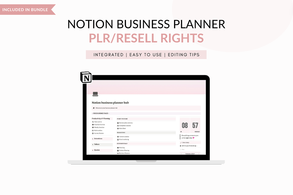 Notion template bundle dashboard, a Templates & Theme by Cate Creates (Photo 12 of 12)