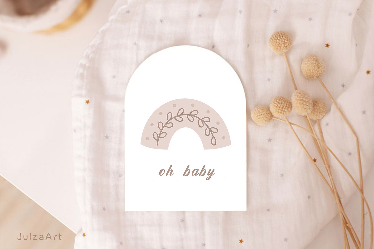 Newborn Baby Girl Clipart, an Object Illustration by JulzaArt (Photo 5 of 7)
