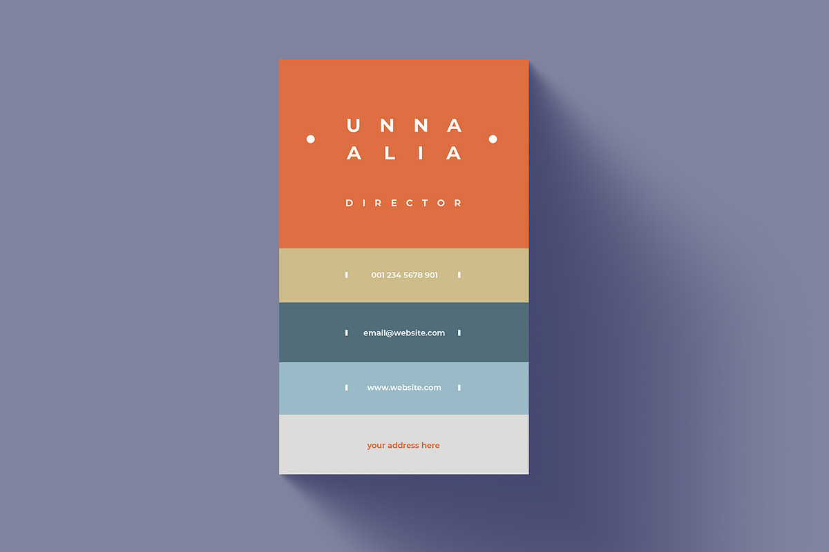 Unna Personal Business Card Template, a Business Card Template by Meknya (Photo 4 of 7)