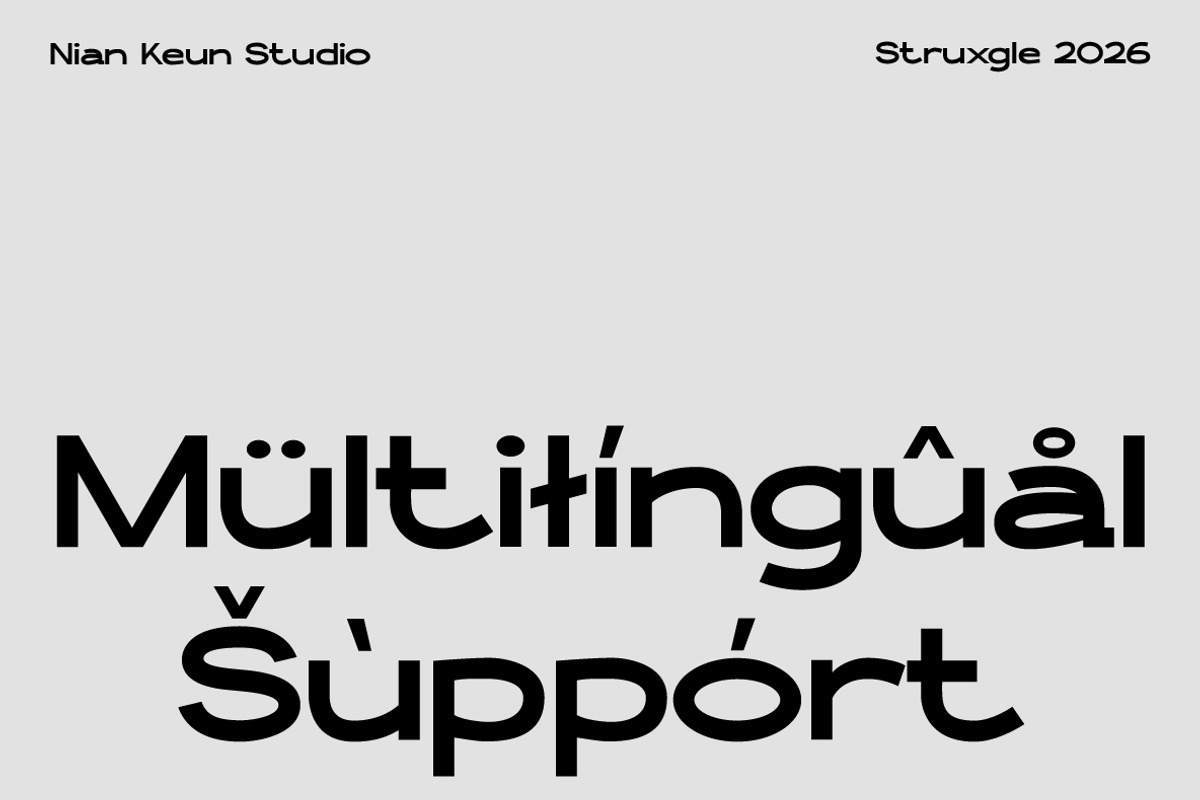 Struxgle - Expanded Display, a Sans Serif Font by Nian Keun Studio (Photo 9 of 10)