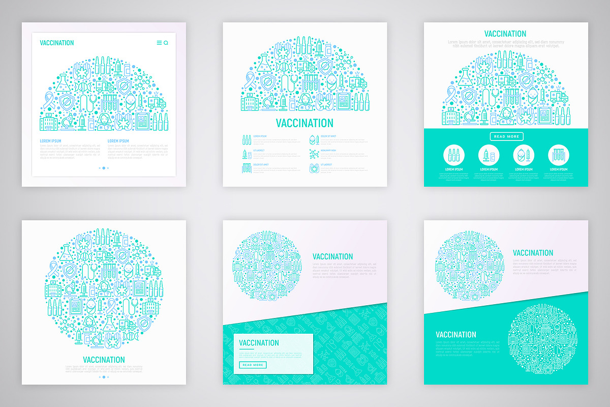 Vaccination Icons Set | Concept, an Outline Icon by Alex Blogoodf (Photo 6 of 12)