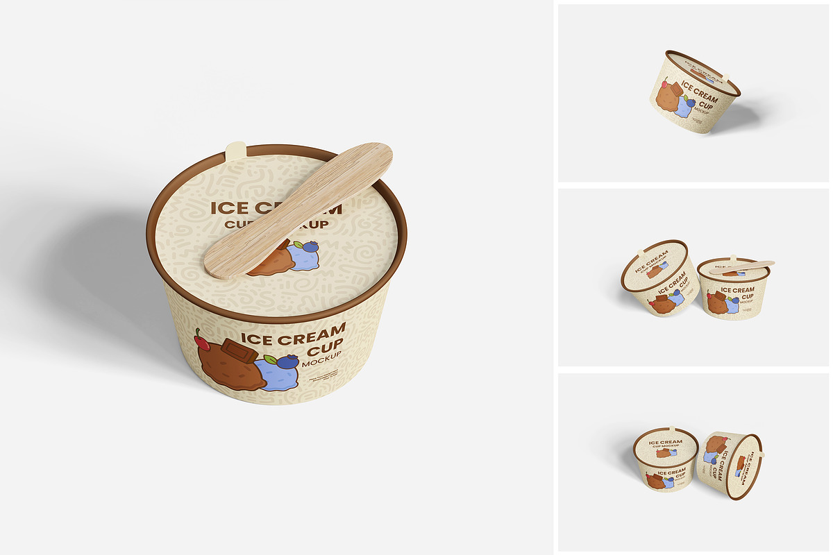 Ice Cream Cup Mockup, a Product Mockup by MrLetters (Photo 1 of 5)