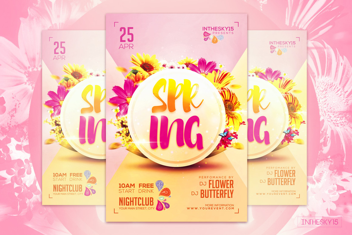 Spring Flyer Template, a Flyer Template by InTheSky15 (Photo 2 of 2)