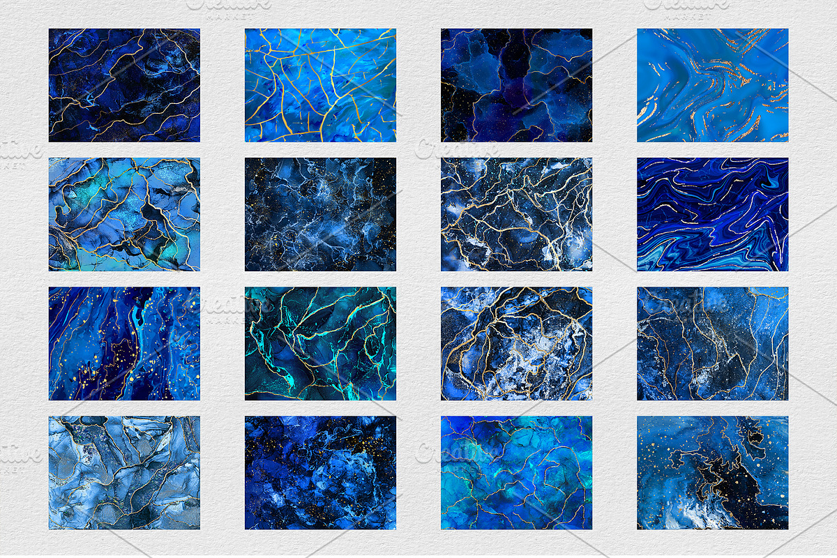 30 Blue and Gold Marble Backgrounds, a Background Graphic by Artemisia_Art (Photo 2 of 5)