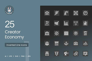 25 Creator Economy Icons, an Icon by IconBunny