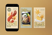 Seafood Instagram Set, a Social Media Template by graphicook (Thumbnail 3 of 3)