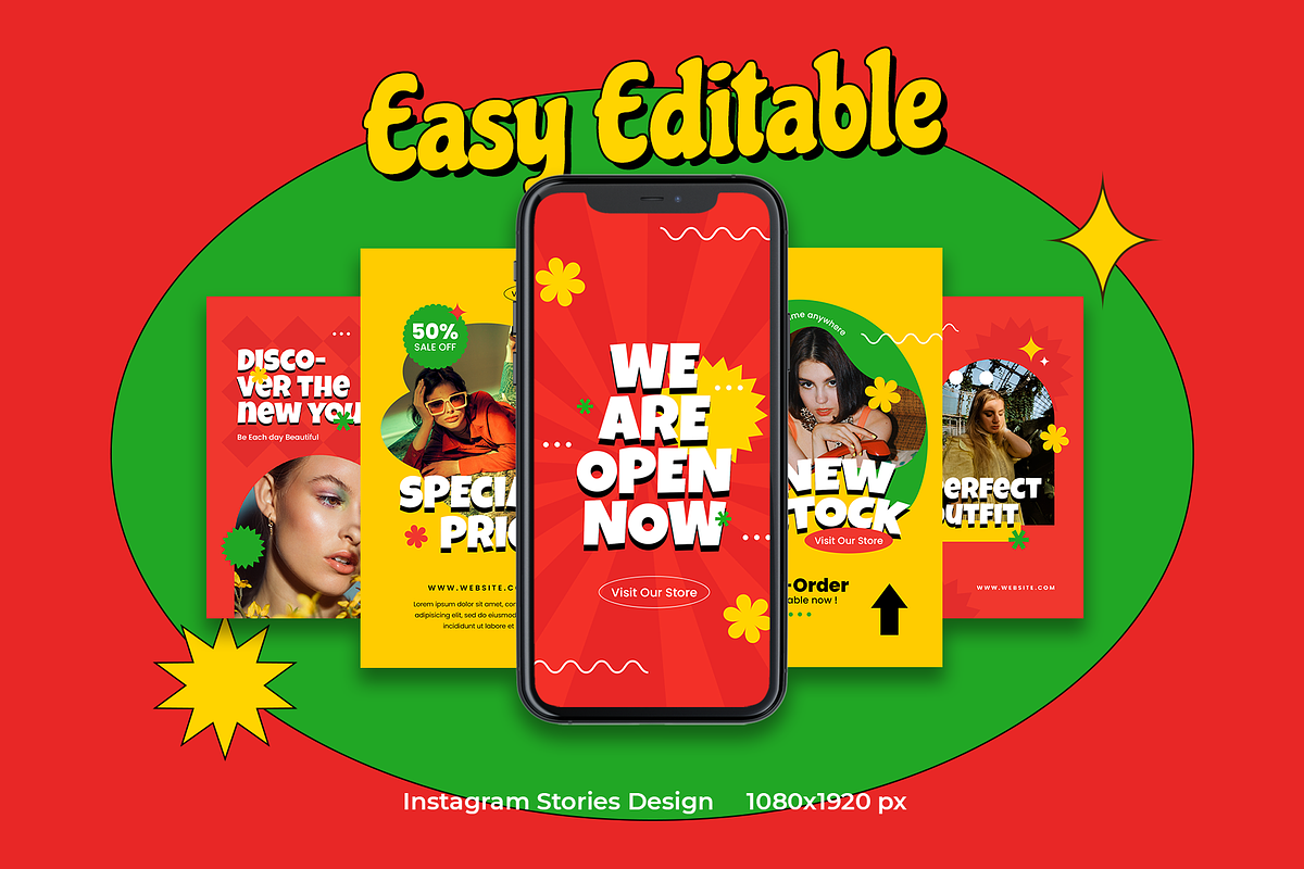 Mangoo Retro Instagram Template, a Social Media Template by Shinra Labs (Photo 4 of 6)