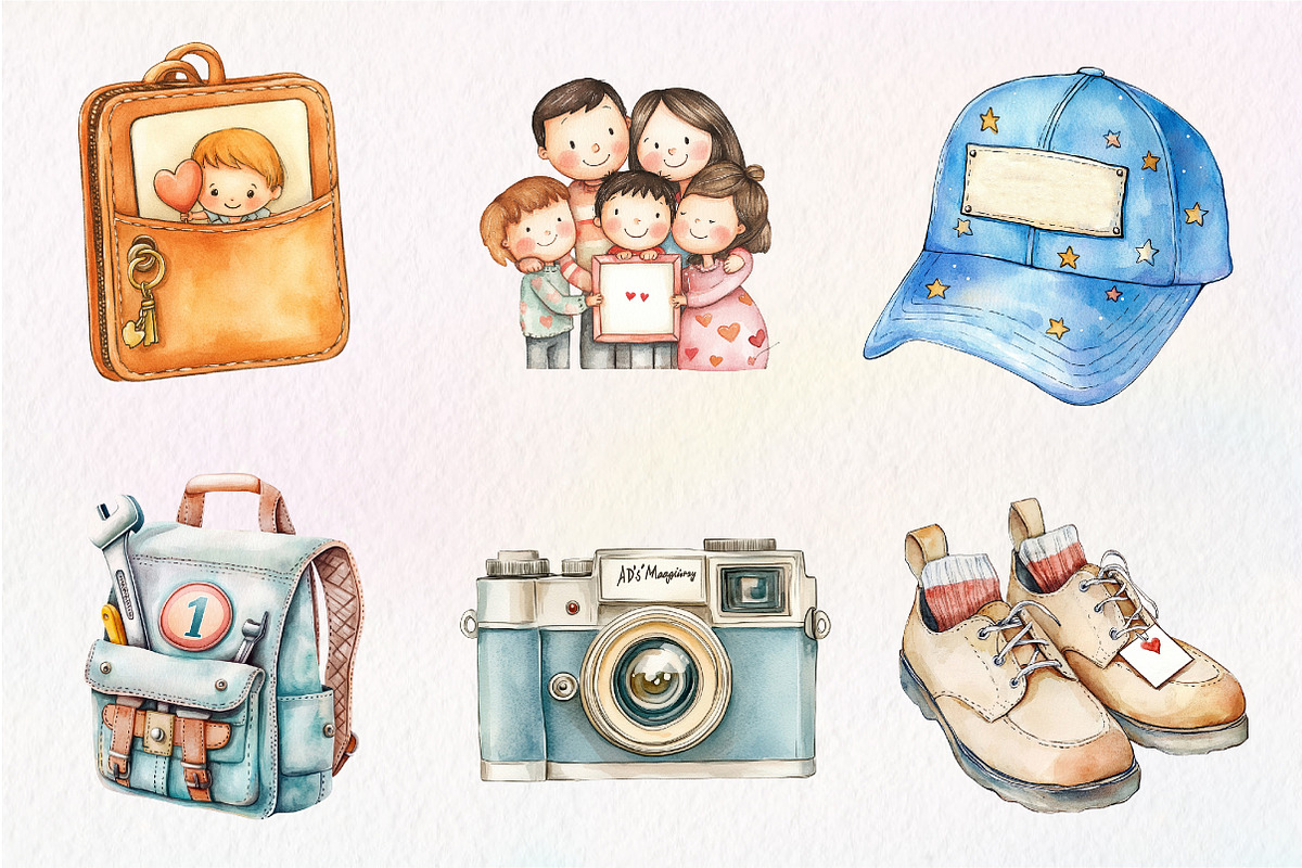 watercolor Father's Day Sublimation, an Illustration by CreationArt (Photo 5 of 5)