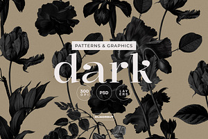 Dark Bloom Elegant Floral Pattern