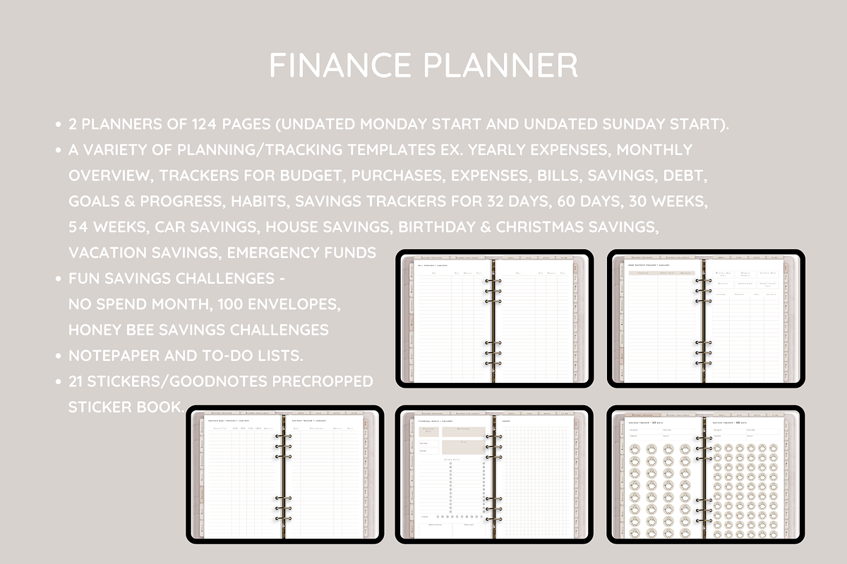 Beige Digital Planner Mega Bundle, a Templates & Theme by SunshineStudioBoutique (Photo 3 of 11)
