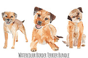 Watercolor Dog Bundle Border Terrier, an Illustration by Foxery Digital (Thumbnail 1 of 4)