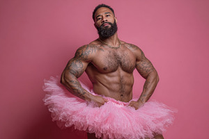 Man in pink tutu poses for camera, a Photo by Beautiful things