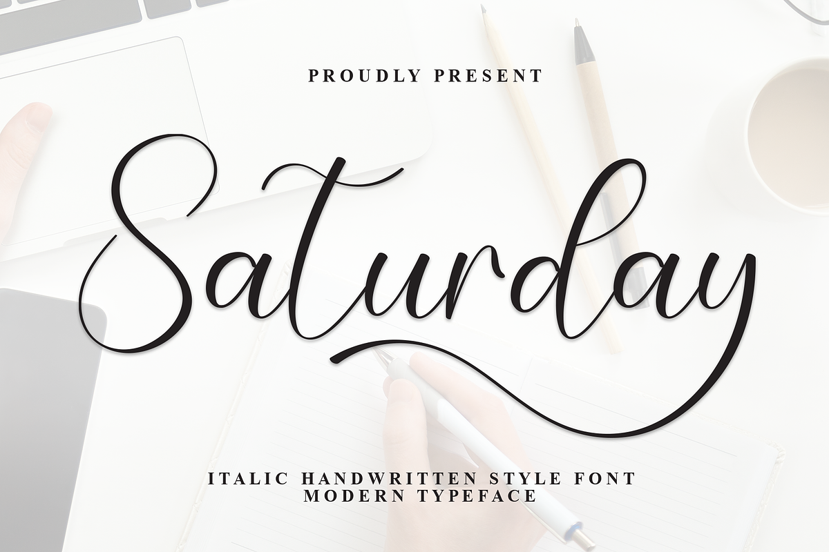 Saturday | Script Font, a Handwritten Font by Scratchones (Photo 1 of 9)