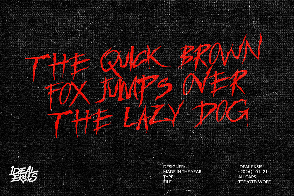 Same - Horror Font, a Handwritten Font by Ideal Eksis (Photo 4 of 7)