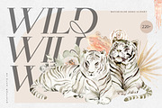 Wild Tigers - Boho Jungle set, an Animal Illustration by Olga Koelsch (Thumbnail 1 of 14)