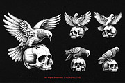 10 Bundle Dark Art Dove Standing, an Illustration by Morspective (Thumbnail 5 of 7)
