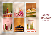 Happy Birthday greeting card designs, a Background Graphic by Good Studio (Thumbnail 1 of 7)