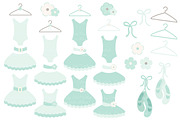 Mint Ballet Tutus Clipart, an Illustration by Amanda Ilkov (Thumbnail 2 of 2)