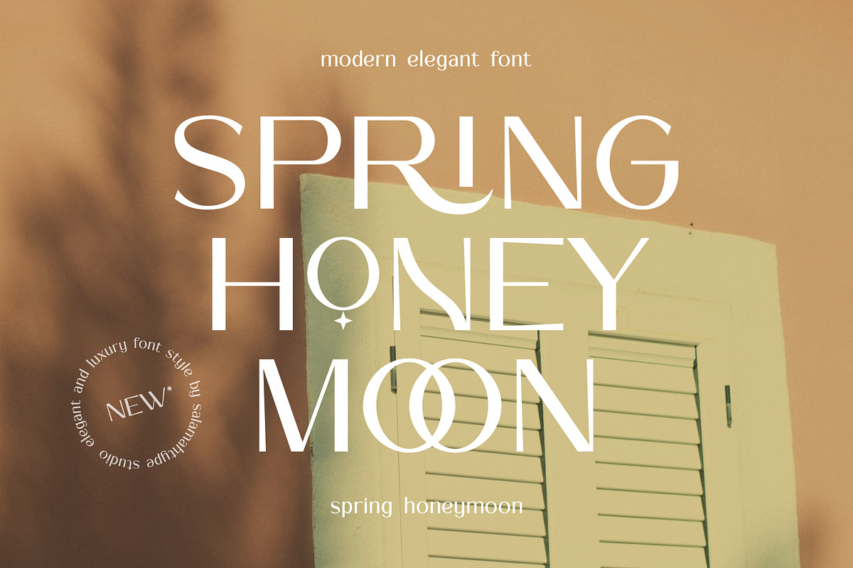 Spring Honeymoon - Aesthetic Font, a Sans Serif Font by Salamahtype (Photo 1 of 9)