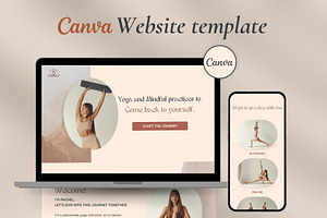 Lumina Website Template for Canva, a Landing Page Template by Unalome Design Studio