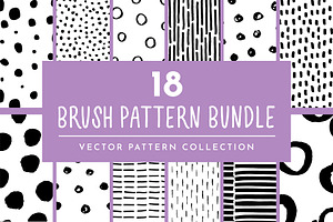Dot Stripe Brush Pattern Bundle