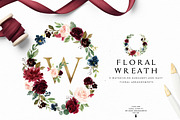 Burgundy&Navy Floral Graphic Set, a Decorative Illustration by Graphic Box (Thumbnail 7 of 11)
