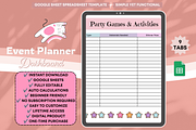 Event Planner Dashboard Spreadsheet, a Stationery Template by bellaROSEworkshop (Thumbnail 2 of 6)