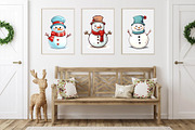 Cartoon Christmas Snowmans. PNG, an Animal Illustration by KENO Mascots (Thumbnail 8 of 8)