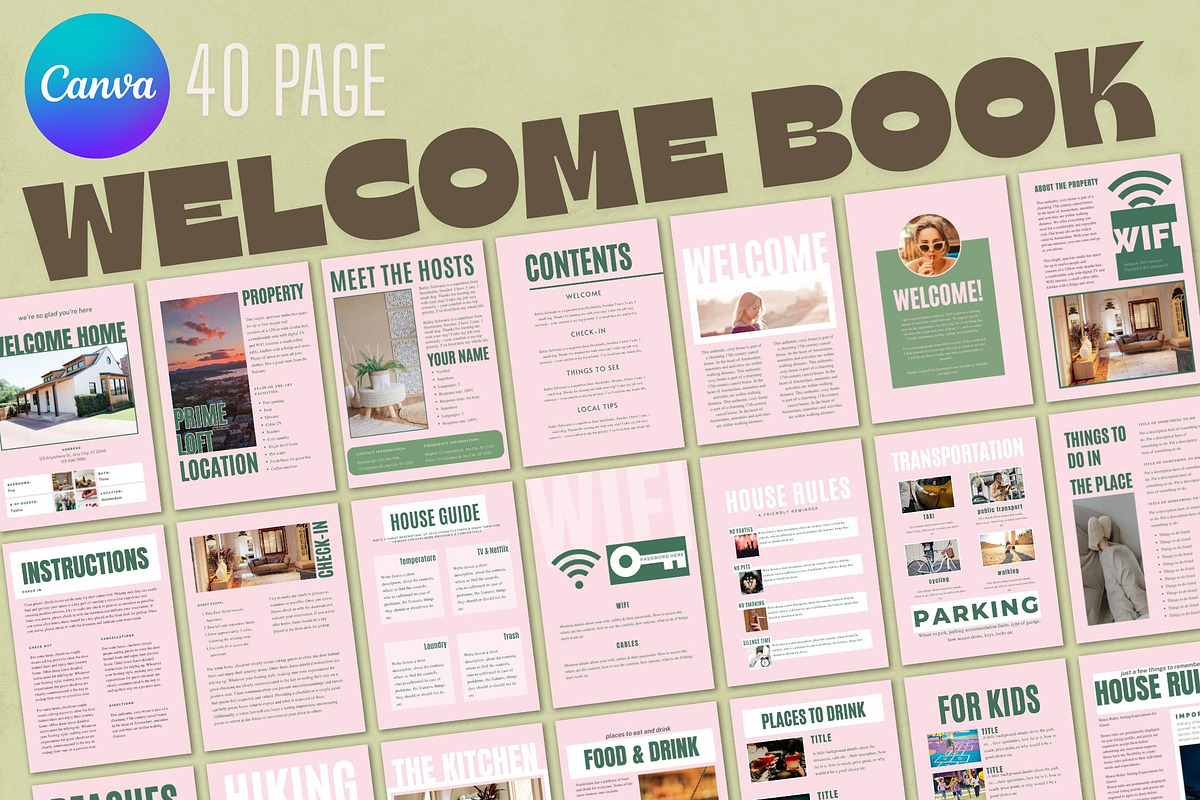Airbnb Welcome Book Template, a Templates & Theme by iloveTemplate (Photo 1 of 2)