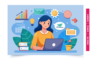 Business Growth Illustration, an Illustration by Tanuart