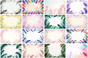 Watercolor Feathers Borders, a Background Graphic by Forhadx5 (Thumbnail 5 of 14)
