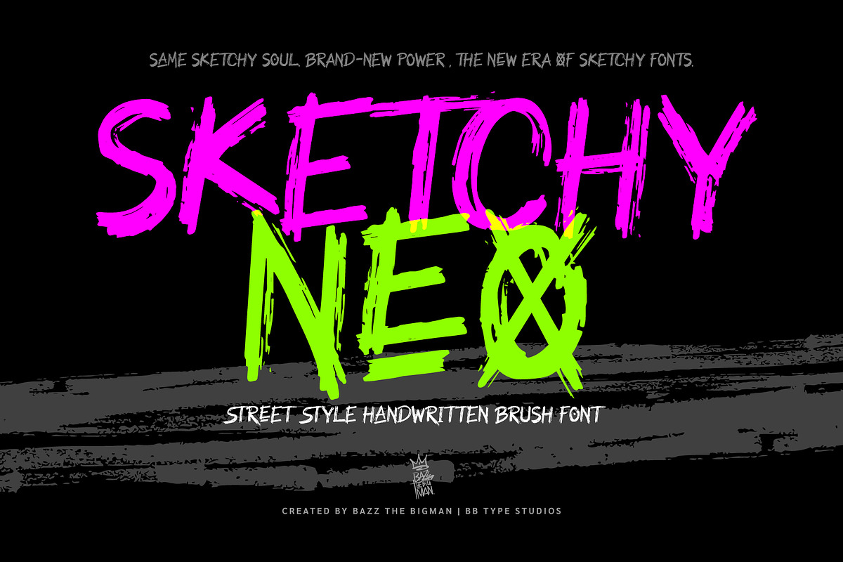 Sketchy Neo, a Handwritten Font by BBtypeStudios (Photo 1 of 14)