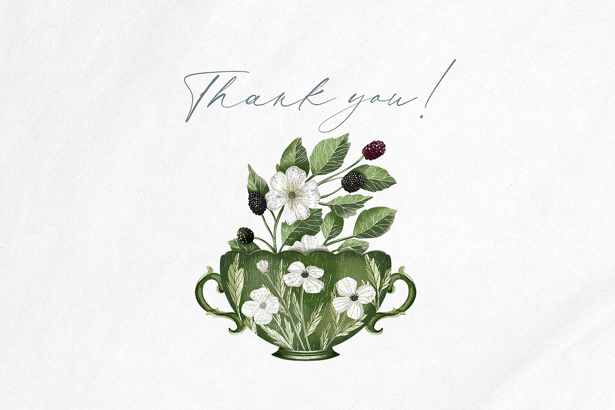 Tea time at the garden clipart set, a Decorative Illustration by Yelloo Fish (Photo 16 of 16)