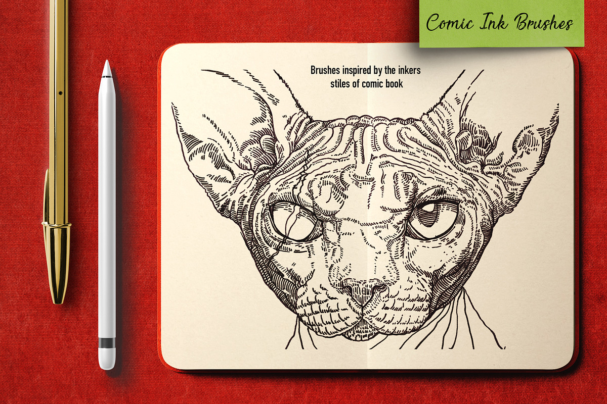 Inking Pen Brush Pack, a Brush Add-On by ZiziMarket (Photo 6 of 6)