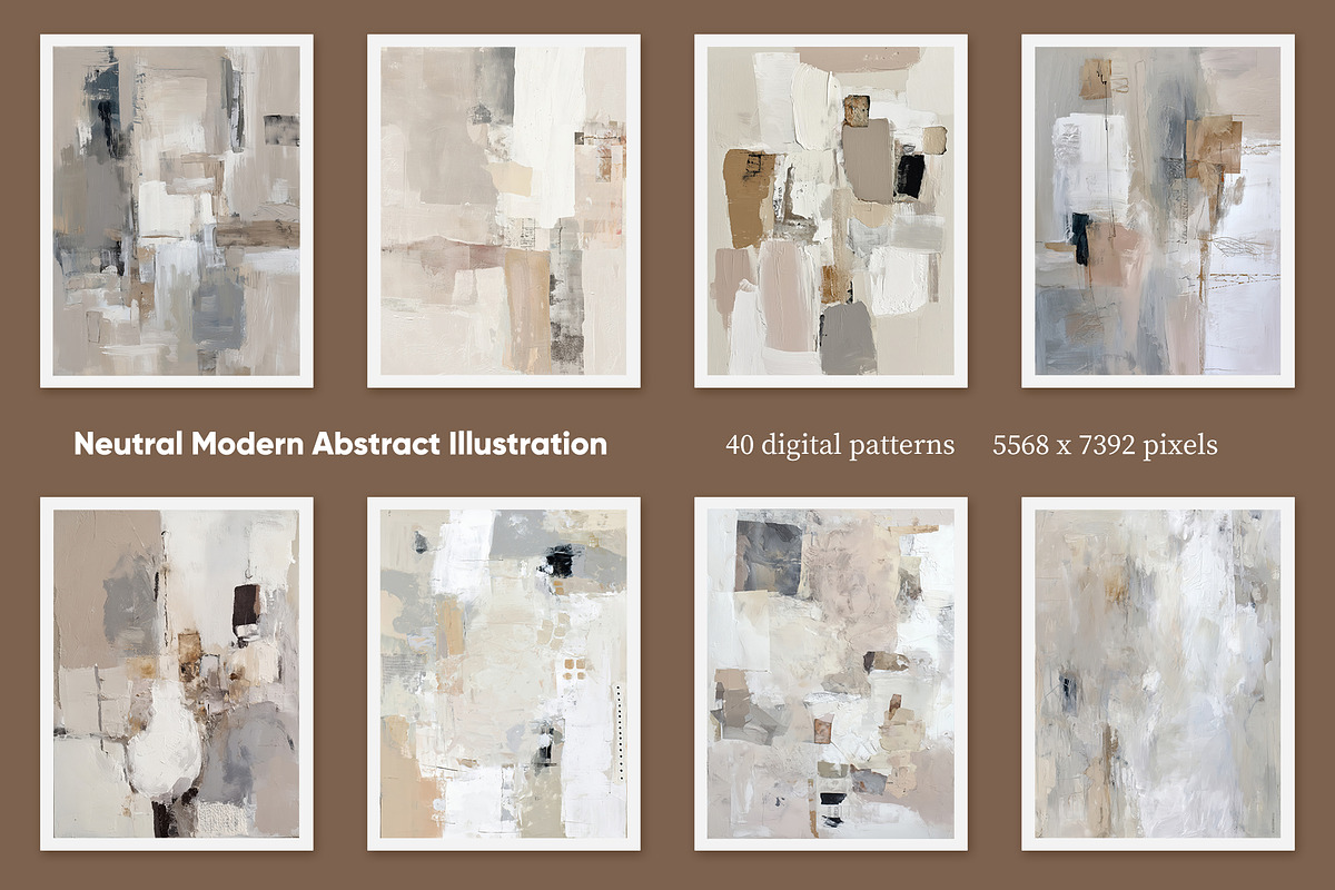 Neutral Modern Abstract Illustration, a Decorative Illustration by Housui Patterns (Photo 5 of 9)